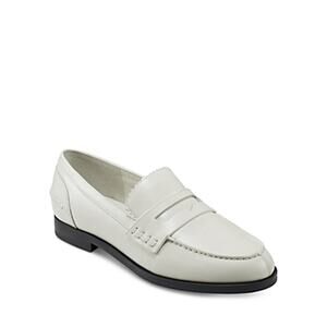 MILTON Womens Leather Slip on Loafers